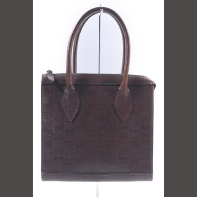 J&M Davidson Bag Hand Embossed Leather Brown yy0524 Used J&M Davidson Bag Hand Embossed Leather Brown yy0524 Used