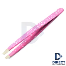 Pink Color Eyebrow Tweezers Professional Hair Remover Trimmer Slant Women Beauty