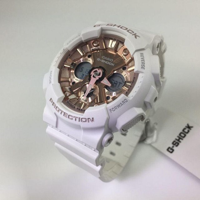casio g shock white rose gold