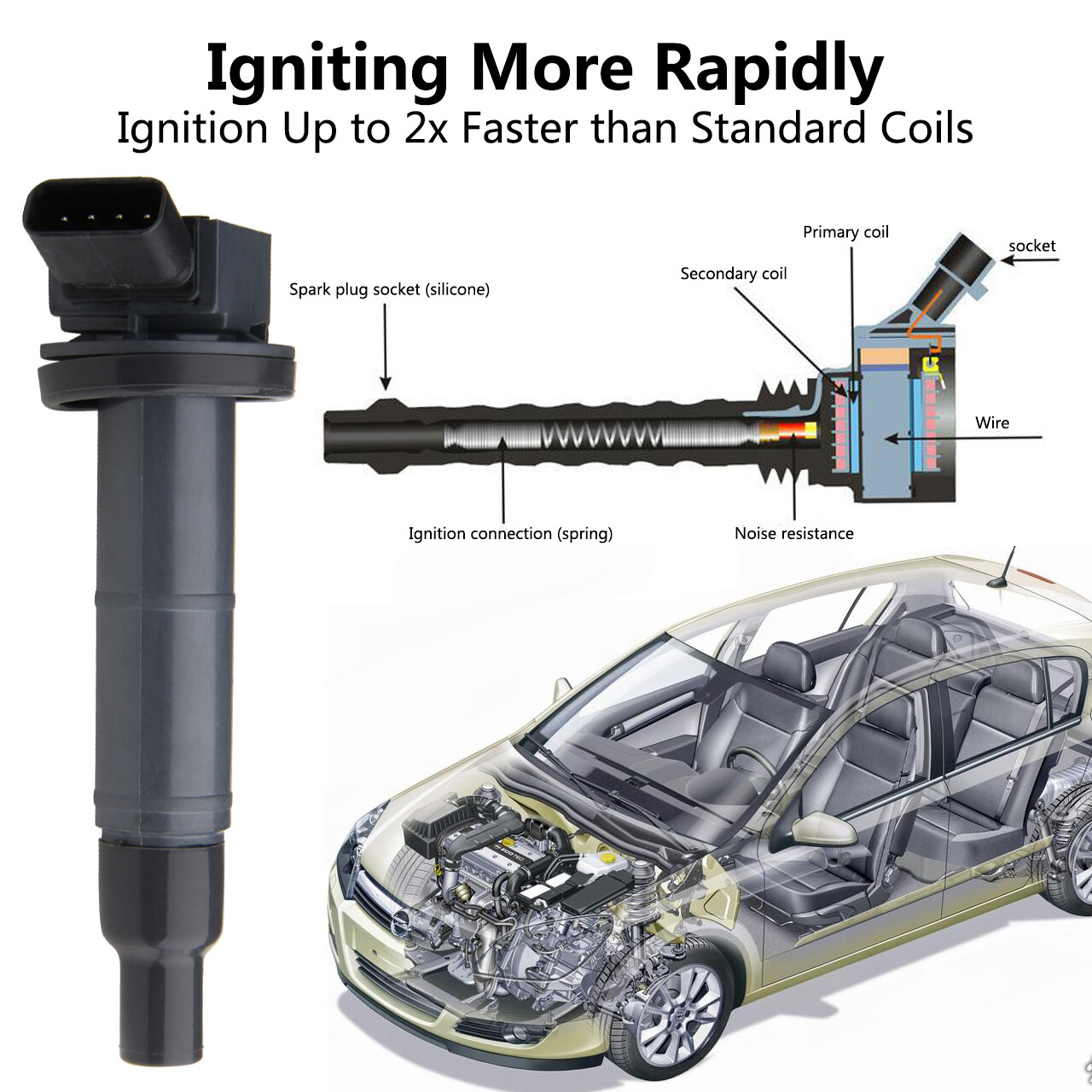 4 Pack Ignition Coil For 2002 2003 2004 2005 2006 2007 Toyota Camry