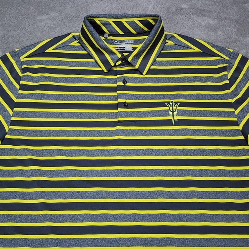 Arizona State Sun Devils Polo Shirt Men Extra Large Under Armour Loose Heat Gear - Picture 2 of 9