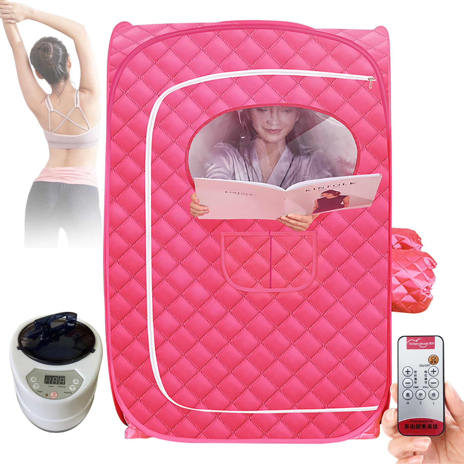 2L Home Steam Sauna Spa Loss Weight Full Body Sauna Tent Detox Therapy