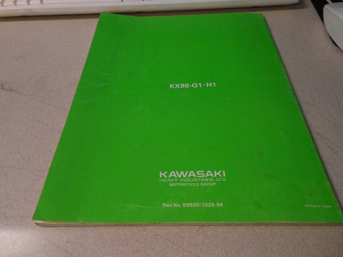 Kawasaki Factory Service Manual 1986 KX80 KX80-G1 99920-1326-04 | eBay