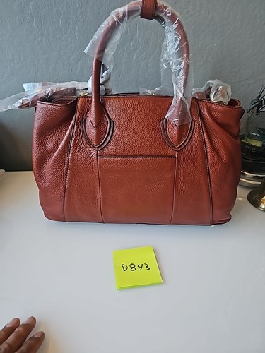 G.I.L.I LEATHER TRIPLE COMPARTMENT TUSCANY SATCHEL RUST - Picture 6 of 13