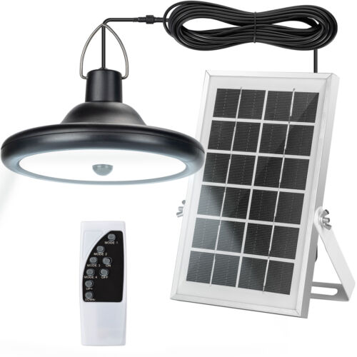 LED Pendant Solar Lights Outdoor Hanging Shed Lamp Motion Sensor | eBay