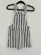 Zara Kids Collection Denim Overalls Skirt Girl's 10 Romper Striped Romper CUTE 