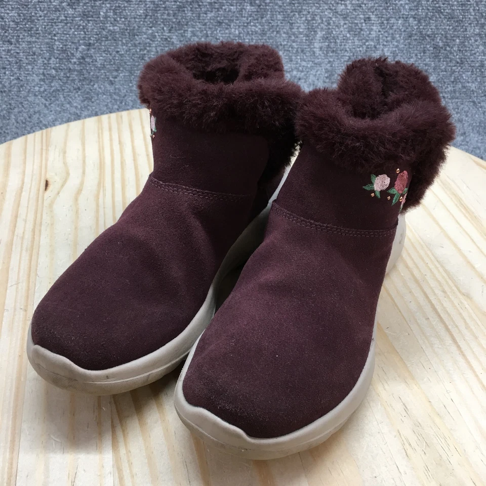 Botas Skechers Mujer 5.5 On The Go Joy Invierno Borgoña Cuero Floral 16607 Foto 3 de 4