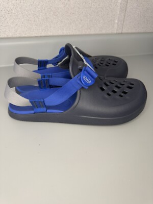 Chaco Chillos Clogs Men's Size 13 Black Navy Blue Sandals Adjustable NWT