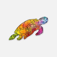 Turtle Colour Vinyl Sticker Decal