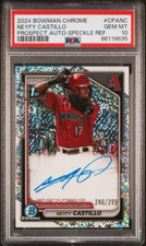 Neyfy Castillo 2024 Bowman Chrome 1st Prospect Autograph speckle PSA 10 GEM MINT