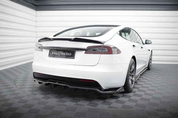 Mittlerer Diffusor Heck Ansatz DTM Look FüR Tesla Model S Plaid Mk1 Facelift-image
