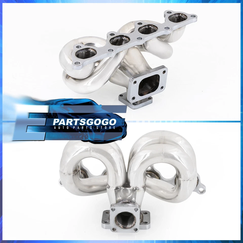 For Civic DelSol Integra B16 B18 T3 / T4 Turbo Exhaust Manifold + 40mm WG Flange Foto 2 de 4