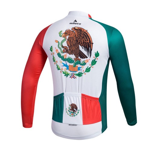 Miloto Men's Winter Cycling Jersey Fleece Thermal Cycling Shirt Top Long Sleeve - Picture 37 of 67