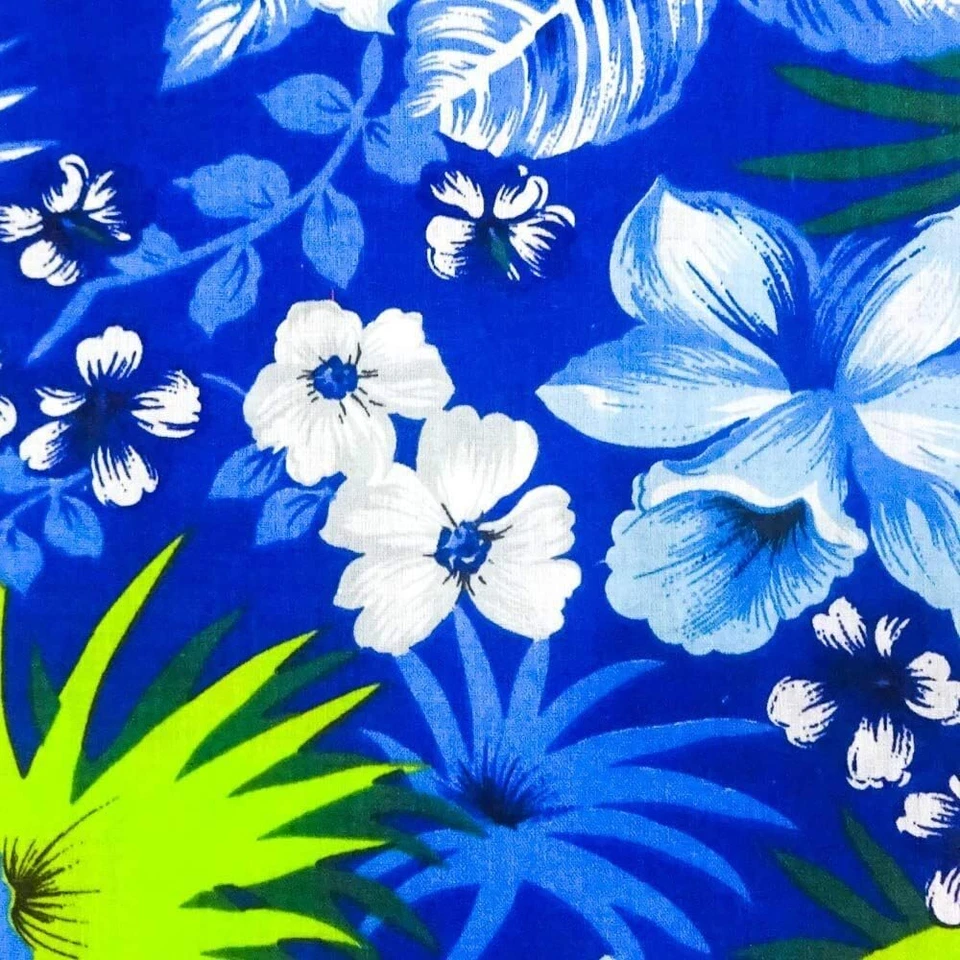 "Tela de polialgodón con estampado floral de orquídeas hawaiana por yarda, 58""/60"" de ancho" Foto 3 de 3