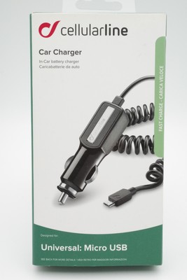 Cellularline USB KFZ Charger Ladegerät Kit 2A 10W 1m Micro USB Daten Ladekabel