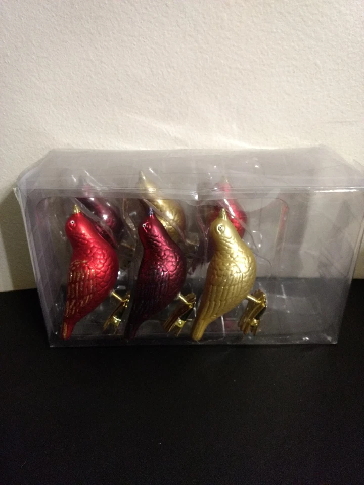 Juego de 6 portatarjetas Martha Stewart Living Bird Clip adorno/lugar nunca usado Foto 4 de 4