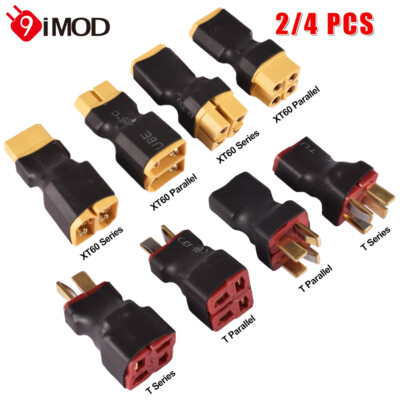 RC LiPo Battery Plug XT60 T Parallel Series Adapter Connectors Female / Male