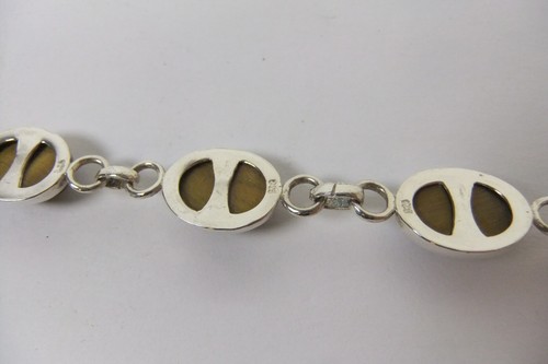 Pulsera ojo de tigre escarabajo plata de ley 925 - Imagen 15 de 17