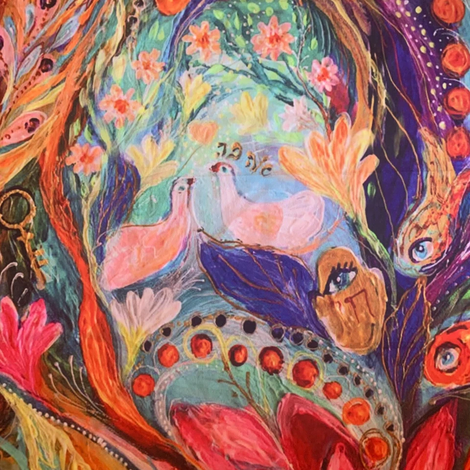 Simsant Colorido Flor de Agua Pez Dorado Pato Tapiz Colgante de Pared Arte Decoración del Hogar Foto 4 de 4