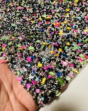 Crystal Hot Fix Iron on Fuchsia , Purple, Black Rhinestone Mesh Heat Transfer