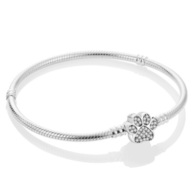 MULA Clear AAA CZ Cute Claw Clasp Snake Bracelet Fit Charms For Women Jewelry