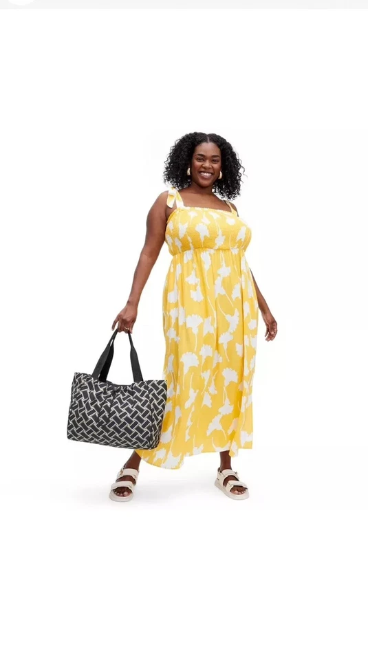 Bolso de Mano Diane von Furstenberg Vintage Tejido Neutro con Bolsillo para Portátil DVF/Objetivo Foto 3 de 4