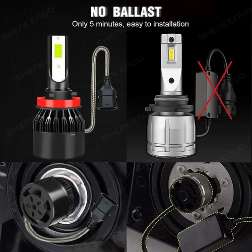 For Infiniti EX35 2008-2012 LED Headlight Hi/Low Beam Fog Light Bulbs Blue 8000K - 第 2/12 張圖片