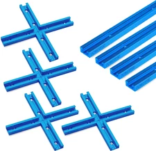 71854 48 Inch X4 Universal T Track with 4 Sets of Intersection Kit, Double-Cut P