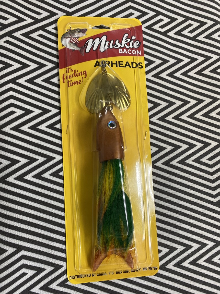 bacon fishing lure Muskie Bacon Airhead Inline Spinner - Soft Plastic Head