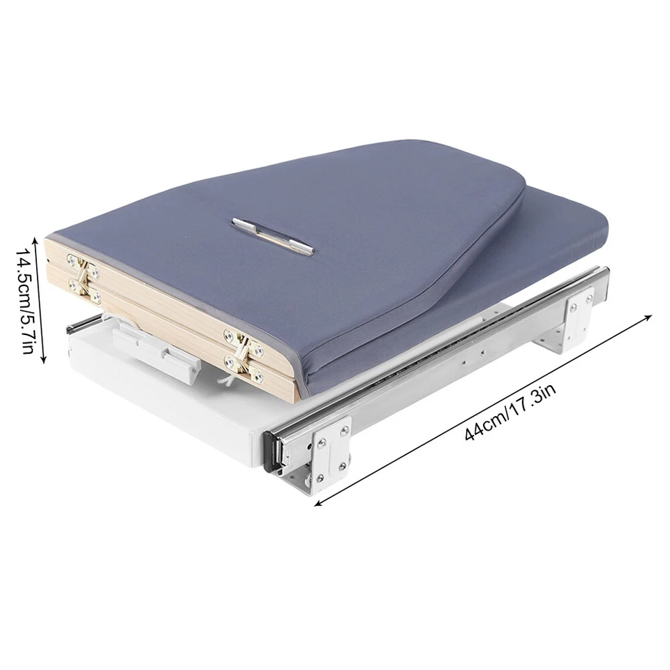 180° Rotation Retractable Ironing Boards Closet Gray Folding Pull-Out Stow Away - Image 3 of 4