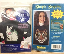 Sulyn Simply Sequins Art Distlefink Designs Iron On Kits Victorian Rabbit Tiger