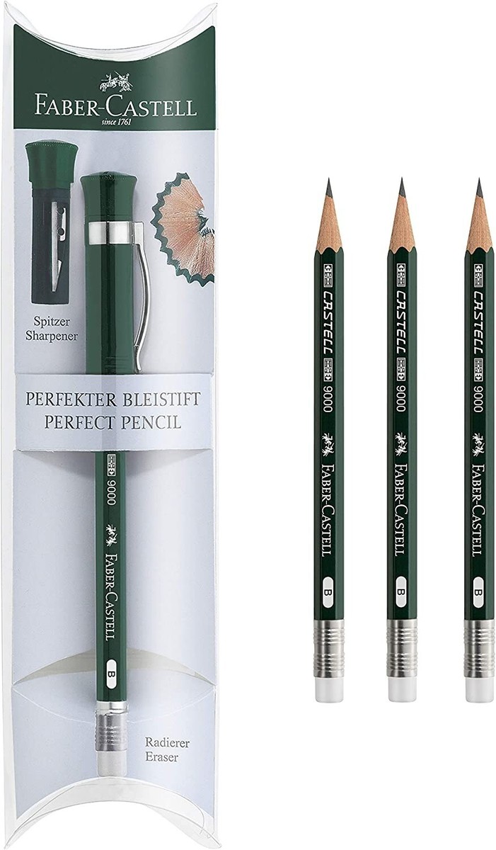 Faber-Castell 9000 Bleistift-Nachfüllung – Mit Radiergummi