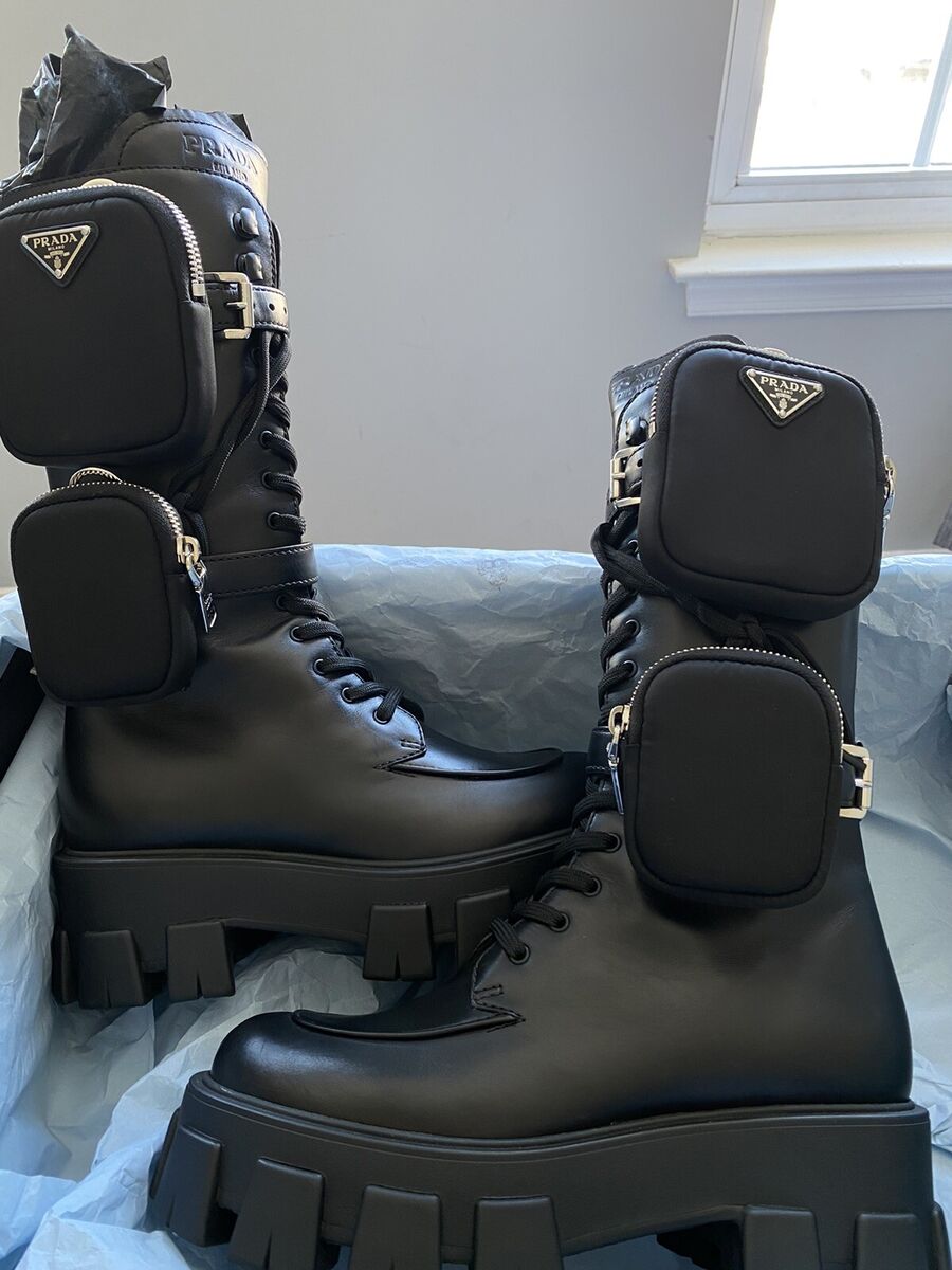 Brand New Prada Removable Pouch Combat Boot | eBay Brand New Prada Removable Pouch Combat Boot | eBay