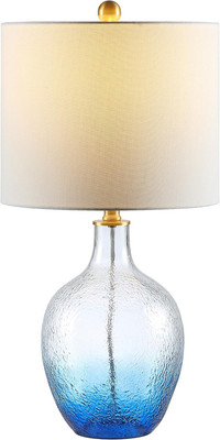 Lighting Collection Merla Coastal Ombre Blue Glass 24-Inch Bedroom Living Roo...