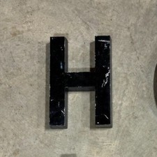 10" Metal Letter H Cast Aluminum Dimensional Industrial Alphabet Wall Decor