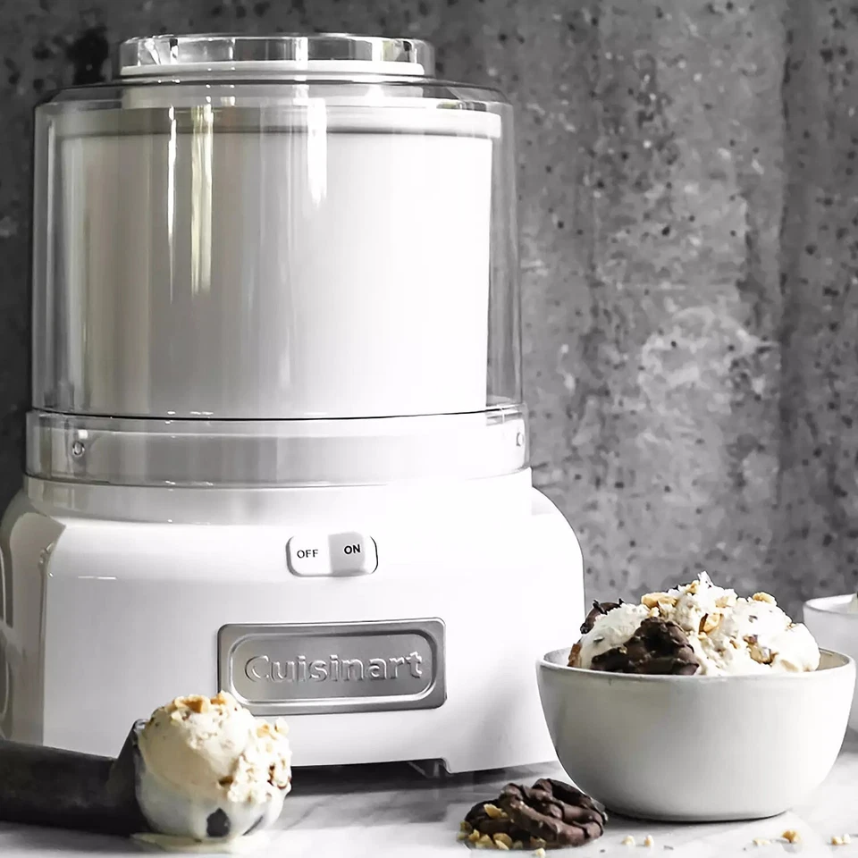 Cuisinart Ice Cream Maker Machine, 1.5 Quart Sorbet, Frozen Yogurt Maker, White - Image 2 of 4