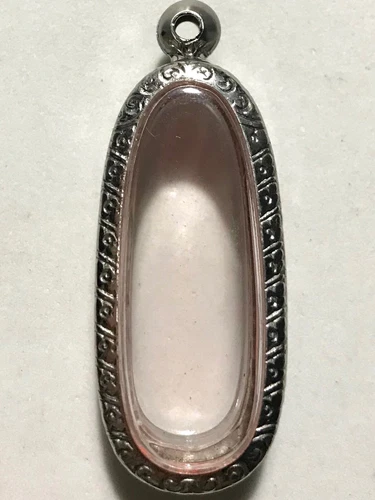 STAINLESS STEEL CASE/CASING AMULET PHRA LP THAI BUDDHA PENDANT C066 h4.5 w1.9 cm