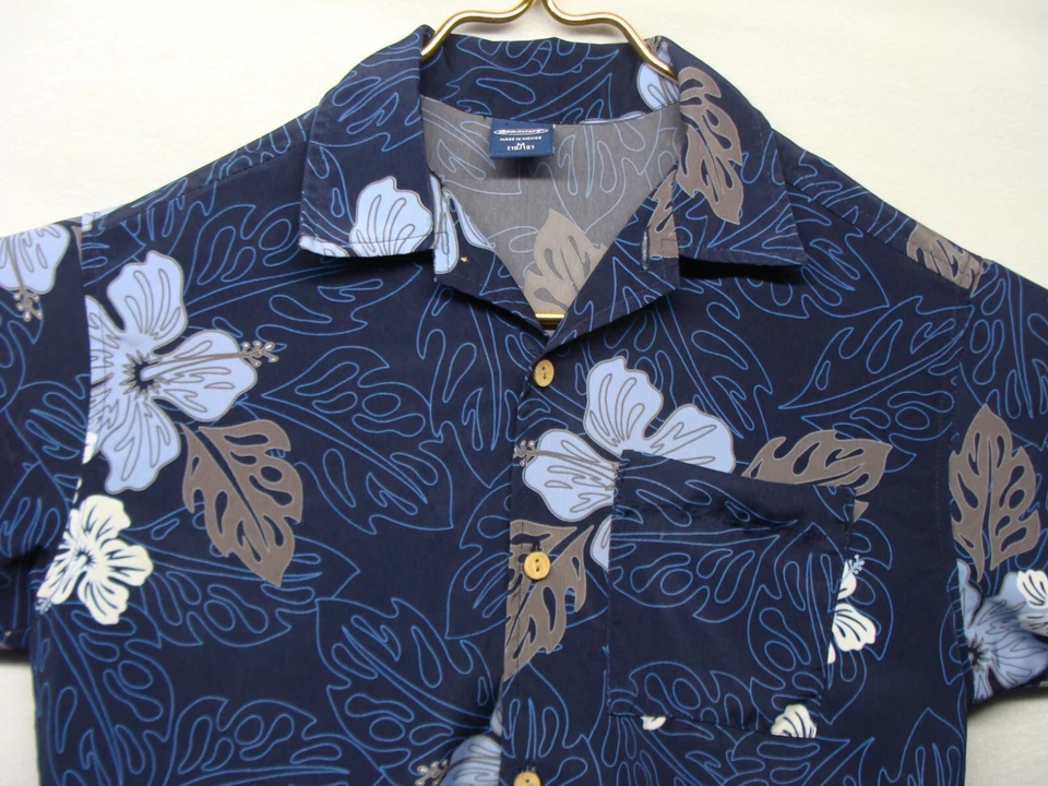 Camisa hawaiana manga corta floral azul para niño Sideout talla M (10/12) usada Foto 2 de 4