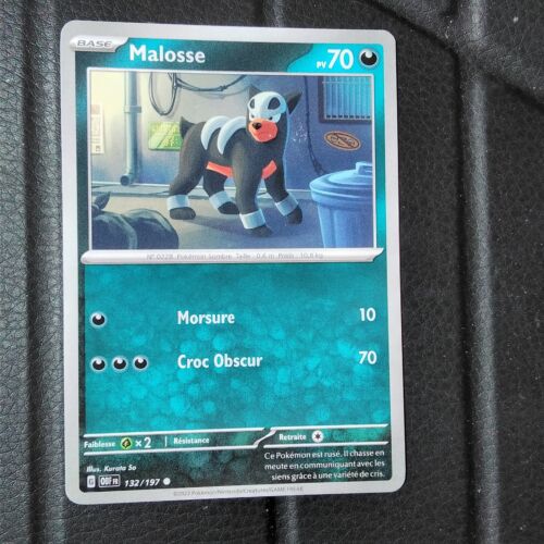 Carte Pokémon Malosse 132/197 EV3 Flammes Obsidiennes fr neuve - Photo 1/1
