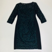 Lauren Ralph Lauren Lace Sheath Dress Petite 4P Party Cocktail