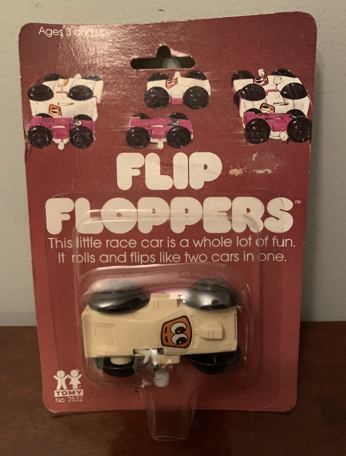 Vintage Tomy Flip Floppers wind up race car #2532 New !