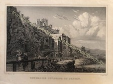 Former synagogue in Passau, orig. Steel engraving around 1850 J. Poppel Jews Judaism