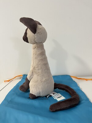 Jellycat IRIS SIAMESE CAT Soft Plush Toy NWT RARE & Hard To Find