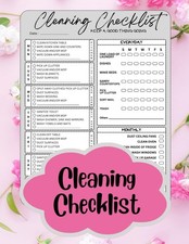 Daily and Monthly Cleaning Checklist Notebook: Daily Weekly and Monthly Clean...