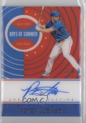 2019 Panini Chronicles Gold 7/25 Pete Alonso #BOS-PA Rookie Auto RC 0tw4