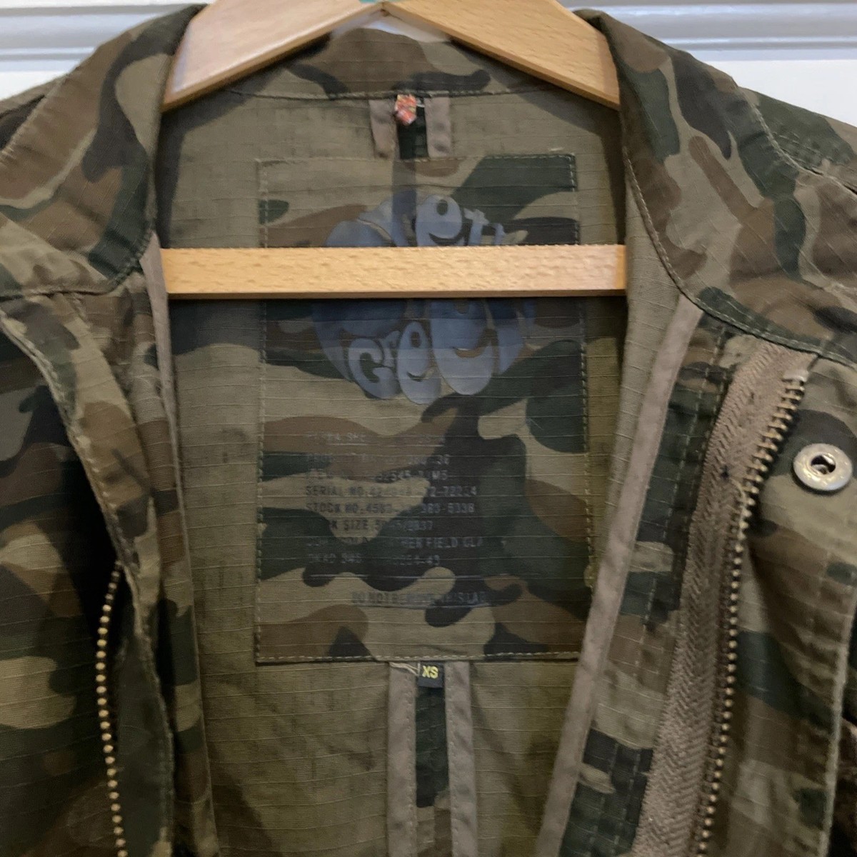 PRETTY GREEN DEANSGATE PARKA - CAMO - EXTRA SMALL - LIAM GALLAGHER