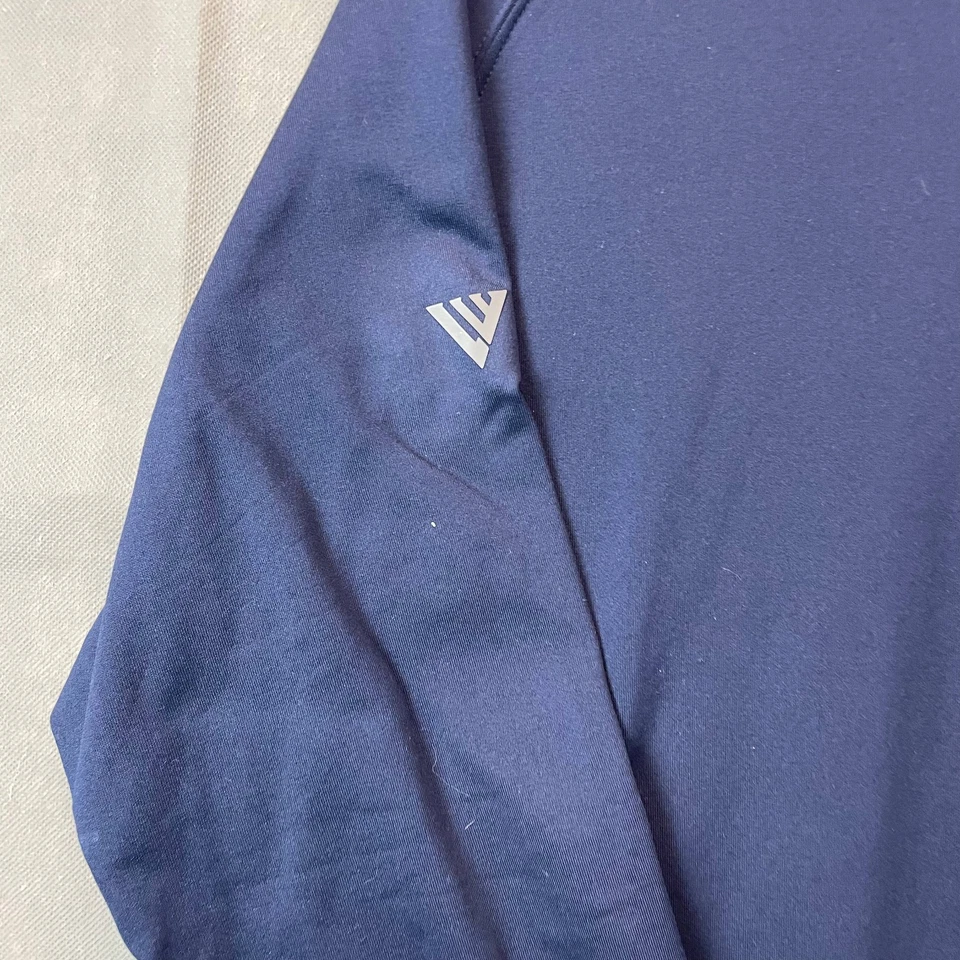 Bud Light Levelwear Quarter Zip Pullover Men’s Large Navy Logo Performance Top - Image 2 of 4