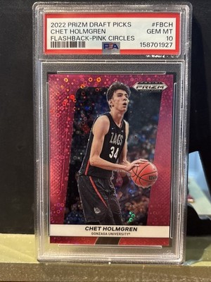 2022 Prizm Chet Holmgren #FB-CH Pink Circles Prizm /20  PSA 10 Pop 2