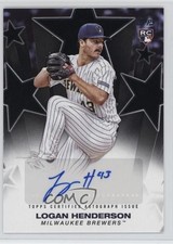 2025 Topps Update Baseball Stars Black 5/10 Logan Henderson #BSAU-LH Auto 0su8