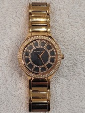 Michael Kors MK3397 Rose Gold Crystal Pave Women  s Watch Working New Battery